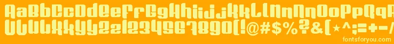 Plasmafusion Font – Yellow Fonts on Orange Background