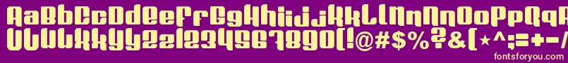 Plasmafusion Font – Yellow Fonts on Purple Background