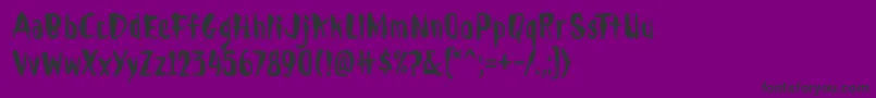 フォントDroeming – 紫の背景に黒い文字