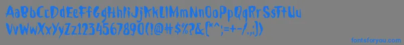 Droeming Font – Blue Fonts on Gray Background