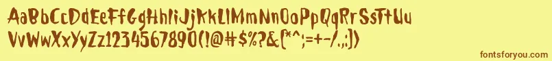 Droeming Font – Brown Fonts on Yellow Background