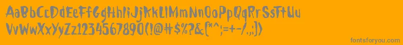 Droeming Font – Gray Fonts on Orange Background