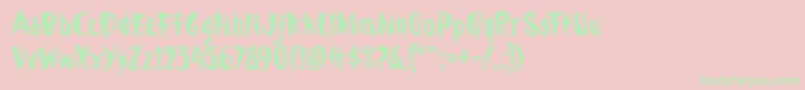 Droeming-Schriftart – Grüne Schriften auf rosa Hintergrund
