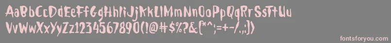 Droeming Font – Pink Fonts on Gray Background