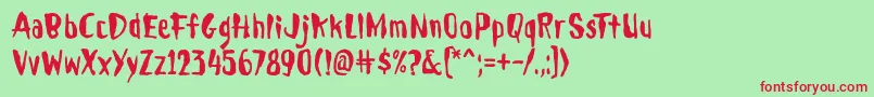 Droeming Font – Red Fonts on Green Background