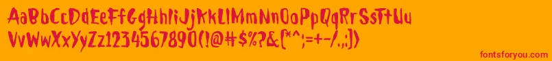 Droeming Font – Red Fonts on Orange Background
