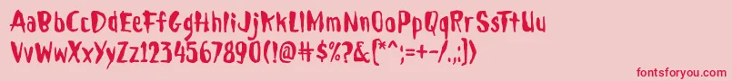 Droeming Font – Red Fonts on Pink Background