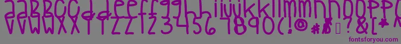 Clippersbaby Font – Purple Fonts on Gray Background