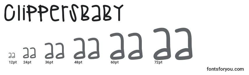 Clippersbaby Font Sizes