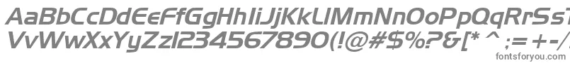 Czcionka NewtownItalic – szare czcionki