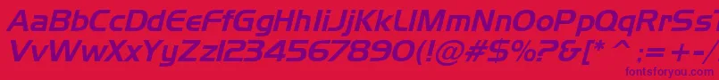 NewtownItalic Font – Purple Fonts on Red Background