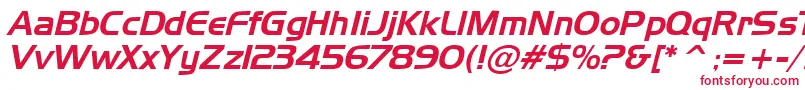 フォントNewtownItalic – 赤い文字