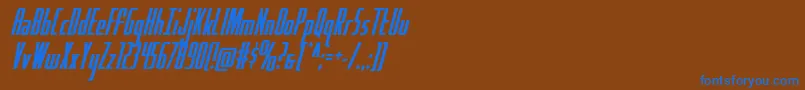 Hydrosquadcond Font – Blue Fonts on Brown Background