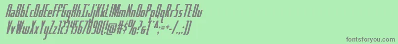 フォントHydrosquadcond – 緑の背景に灰色の文字