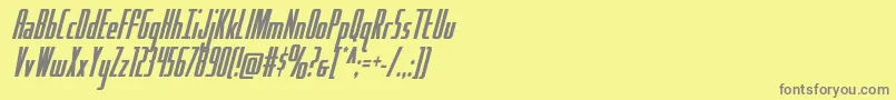 Hydrosquadcond Font – Gray Fonts on Yellow Background