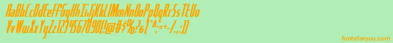 Hydrosquadcond Font – Orange Fonts on Green Background