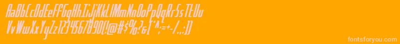 Hydrosquadcond Font – Pink Fonts on Orange Background