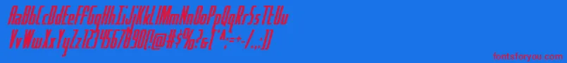 Hydrosquadcond Font – Red Fonts on Blue Background