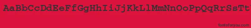 フォントCouriertttBold – 赤い背景に黒い文字