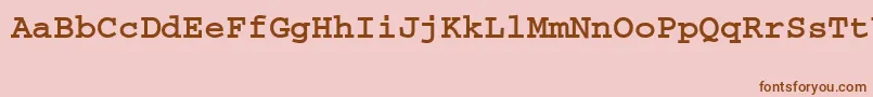 Шрифт CouriertttBold – коричневые шрифты на розовом фоне