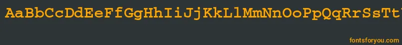 Шрифт CouriertttBold – оранжевые шрифты на чёрном фоне