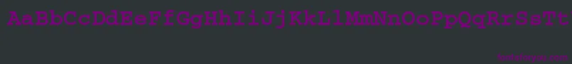 フォントCouriertttBold – 黒い背景に紫のフォント