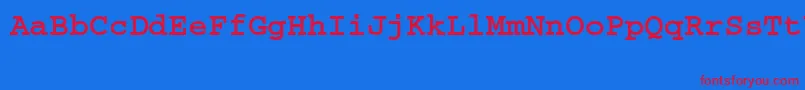 fuente CouriertttBold – Fuentes Rojas Sobre Fondo Azul