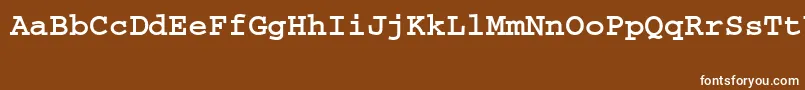 フォントCouriertttBold – 茶色の背景に白い文字