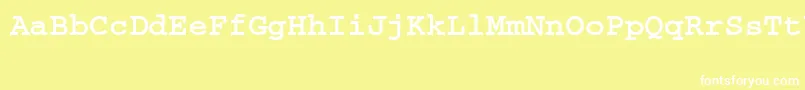 CouriertttBold Font – White Fonts on Yellow Background