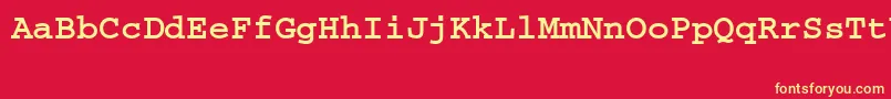 CouriertttBold Font – Yellow Fonts on Red Background