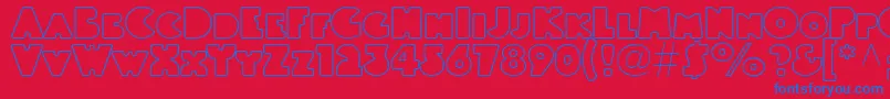 Linotypeblackwhiteoutline Font – Blue Fonts on Red Background