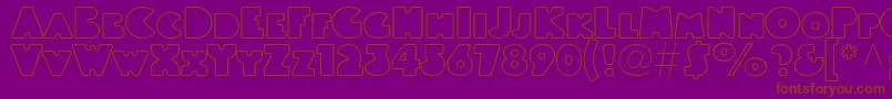 fuente Linotypeblackwhiteoutline – Fuentes Marrones Sobre Fondo Morado