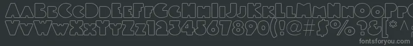 Linotypeblackwhiteoutline Font – Gray Fonts on Black Background