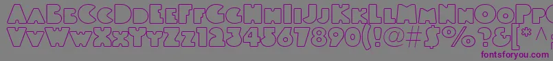 Linotypeblackwhiteoutline Font – Purple Fonts on Gray Background