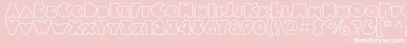 Linotypeblackwhiteoutline Font – White Fonts on Pink Background