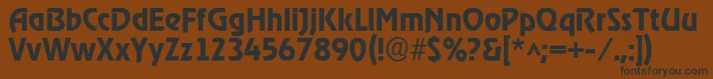 Xanadau Font – Black Fonts on Brown Background