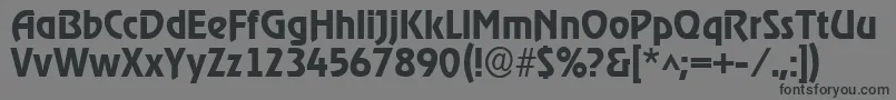 Xanadau Font – Black Fonts on Gray Background