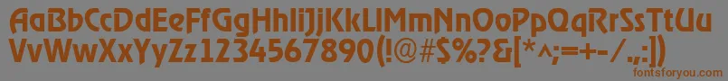 Xanadau Font – Brown Fonts on Gray Background