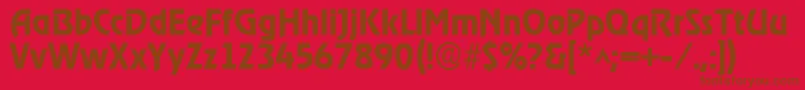 Xanadau Font – Brown Fonts on Red Background
