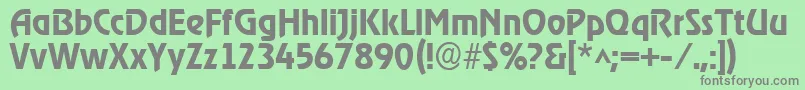 Шрифт Xanadau – серые шрифты на зелёном фоне