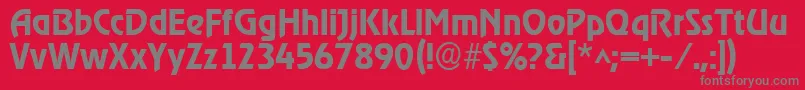 Xanadau Font – Gray Fonts on Red Background