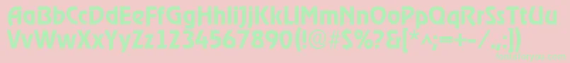 Xanadau Font – Green Fonts on Pink Background