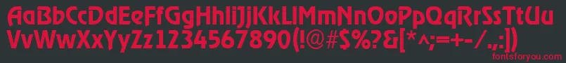 Xanadau Font – Red Fonts on Black Background
