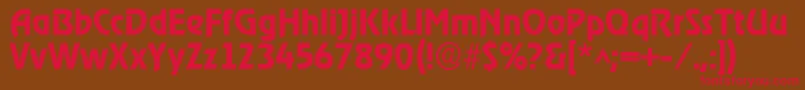 Xanadau Font – Red Fonts on Brown Background