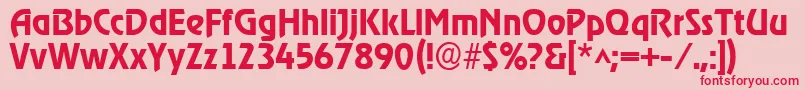 Xanadau Font – Red Fonts on Pink Background