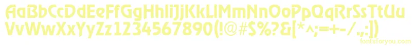 Czcionka Xanadau – żółte czcionki