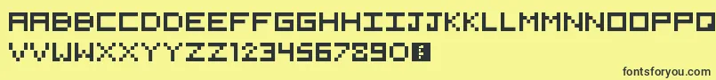 5x5Pixel Font – Black Fonts on Yellow Background