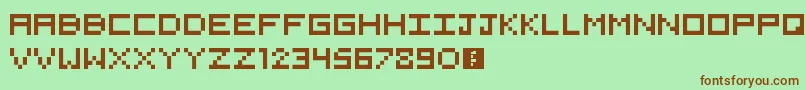 5x5Pixel Font – Brown Fonts on Green Background