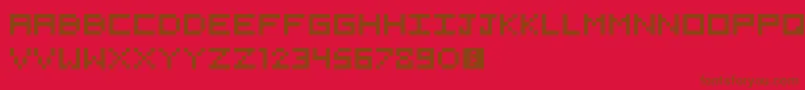 5x5Pixel Font – Brown Fonts on Red Background