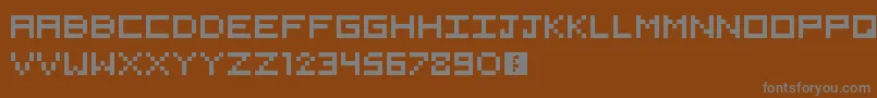 Шрифт 5x5Pixel – серые шрифты на коричневом фоне